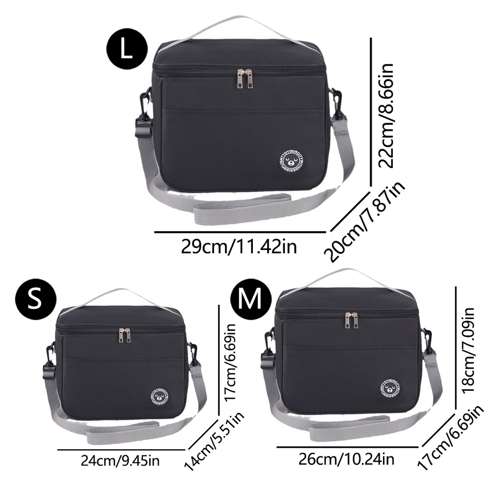 Insulated Lunch Box Bag With Shoulder Strap Leakproof TravelFriendly For Work School Picnics 4