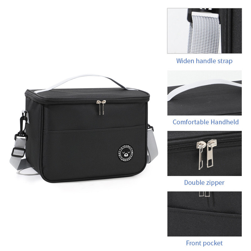 Insulated Lunch Box Bag With Shoulder Strap Leakproof TravelFriendly For Work School Picnics 6
