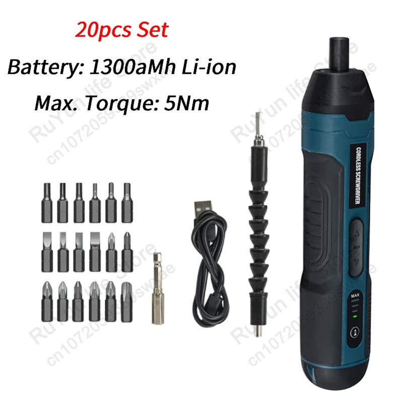 Mini Electric Screwdriver Set MultiFunction Power Drill with Adjustable Torque for Precision Repai