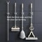 Mop Holder Wall Mount SelfAdhesive Broom Stand SpaceSaving Brush Umbrella Hook Organizer For Bathr