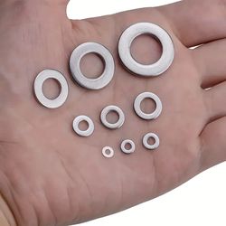 stainless steel flat washers set, perfect for home decor, factory repair, kitchens & diy projects