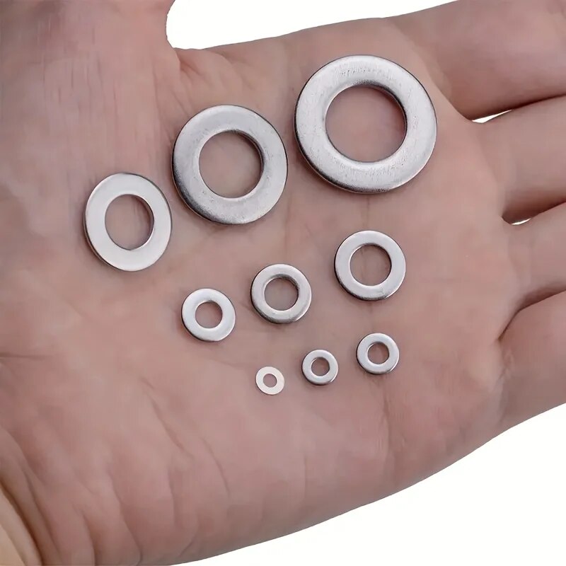 Stainless Steel Flat Washers Set Perfect for Home Decor Factory Repair Kitchens  DIY Projects