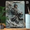 Samurai Sword Art Metal Sign Authentic Japanese Warrior Painting For Cafe Garage HistoryThemed Roo 2
