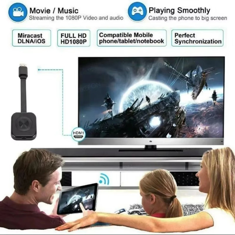 Wireless WiFi Receiver Video Transmitter 1080P HDMI Mirroring Adapter For IOS Android PC TV Projec 1