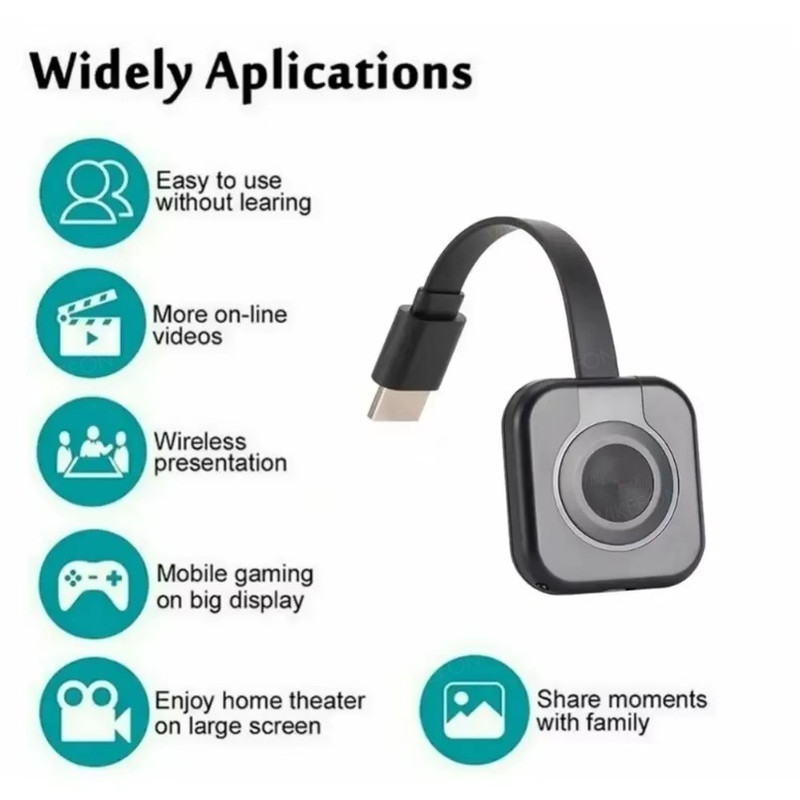 Wireless WiFi Receiver Video Transmitter 1080P HDMI Mirroring Adapter For IOS Android PC TV Projec 2