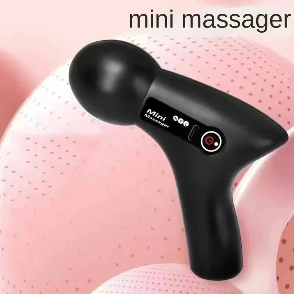 Mini Massage Gun with LCD Screen Portable Electric Muscle Fascia Massager for Neck Foot Body Rel