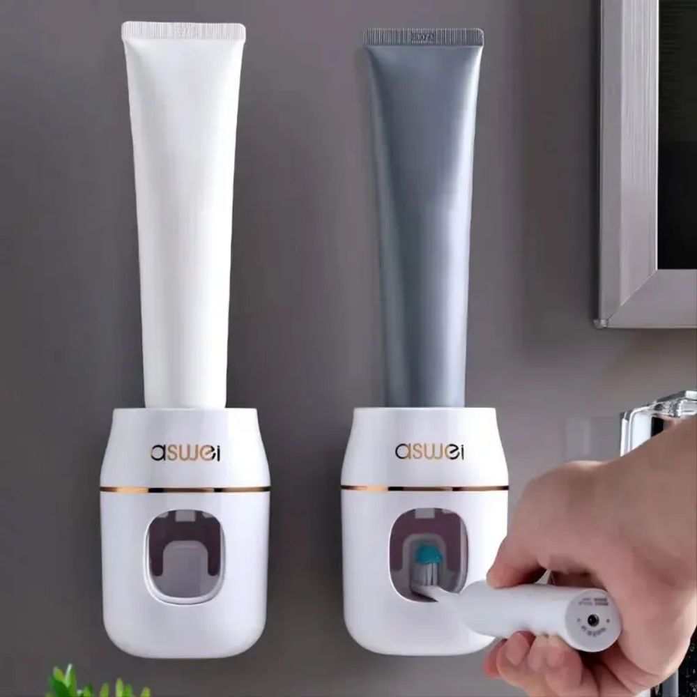 Upgrade Your Bathroom with Automatic Toothpaste Squeezer Storage Rack Easy Refills Organization