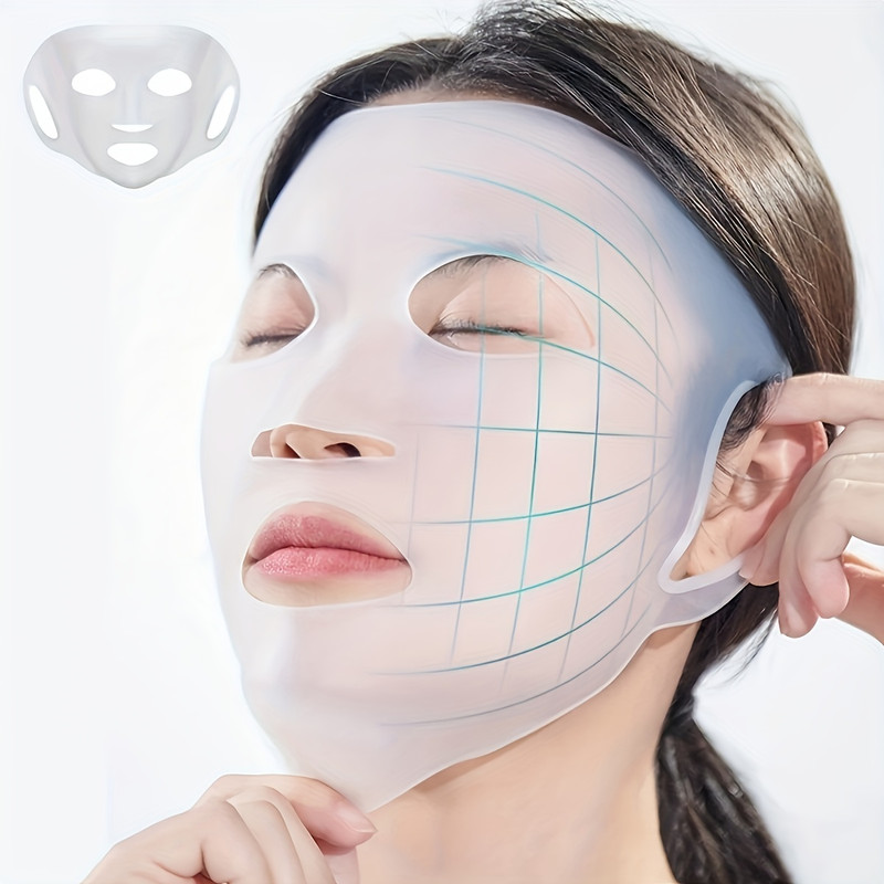 Silicone Facial Mask Cover Reusable AntiEvaporation Moisturizing Fixing Tool