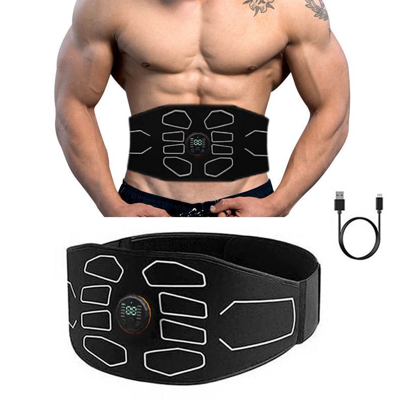Muscle Toner Abdominal Waist Belt Fitness Massager for Core Training Fat Burn