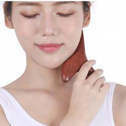 wooden gua sha massage tool for neck, foot, back & face, trigger point therapy for home gym & professional use