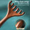 AntiStatic Wooden Head Massager Comb 6Claw Meridian Brush for Blood Circulation Gua Sha