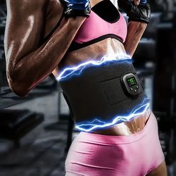 portable waist massager belt, usb charging electric shaper for arm, hip & leg | weight loss trainer & fitness massager