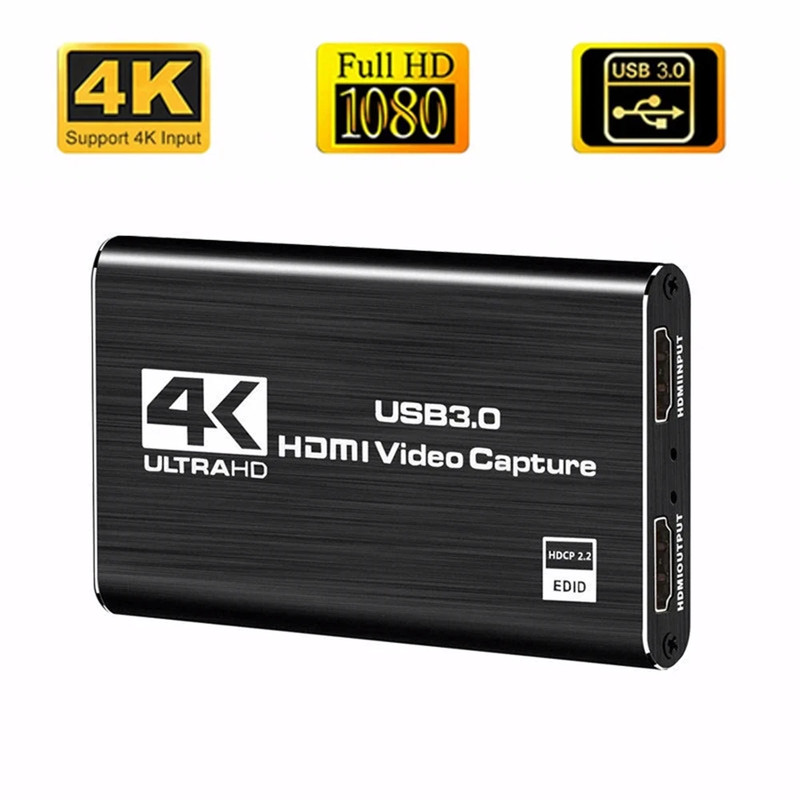 USB 30 4K 1080p 60fps Video Capture Card HD HDMI Recorder for Live Streaming Gaming