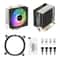 CPU Cooler with 4 Heat Pipes 3PIN PWM Silent RGB Fan Compatible with Intel AMD