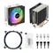 CPU Cooler with 4 Heat Pipes 3PIN PWM Silent RGB Fan Compatible with Intel AMD