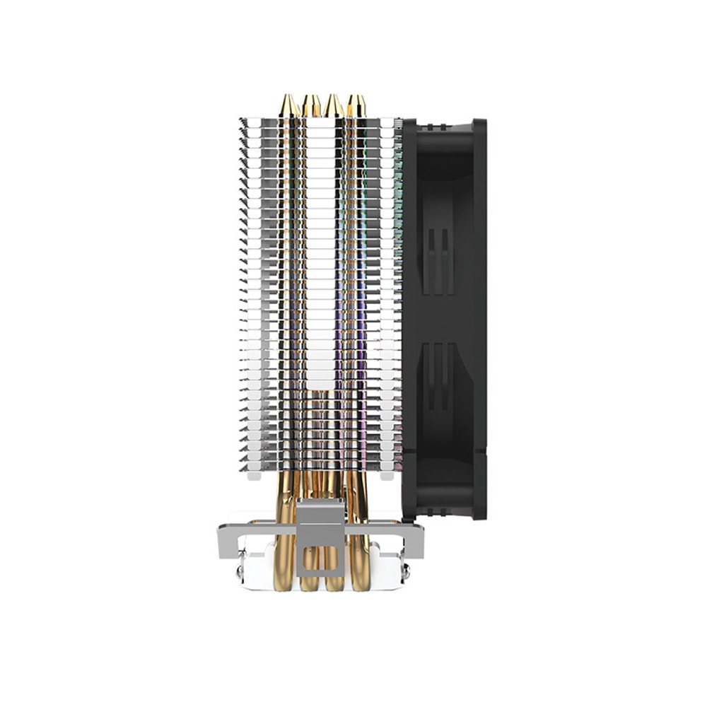 CPU Cooler with 4 Heat Pipes 3PIN PWM Silent RGB Fan Compatible with Intel AMD