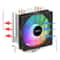 CPU Cooler with 4 Heat Pipes 3PIN PWM Silent RGB Fan Compatible with Intel AMD