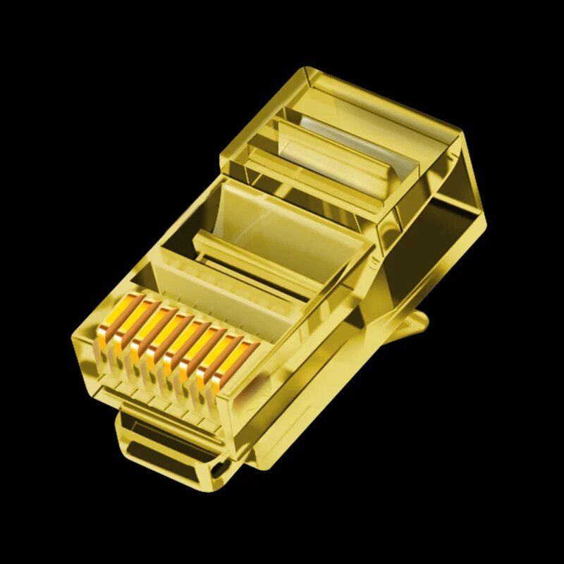 Assorted Color RJ45 Cat6 Pass Through Connectors 50PCS Easy Crimp Modular Plugs for UTP Ethernet