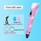 3D Pen with LCD Screen Safe PLA Drawing Printing Pen for Kids DIY Art Perfect Christmas Birthd