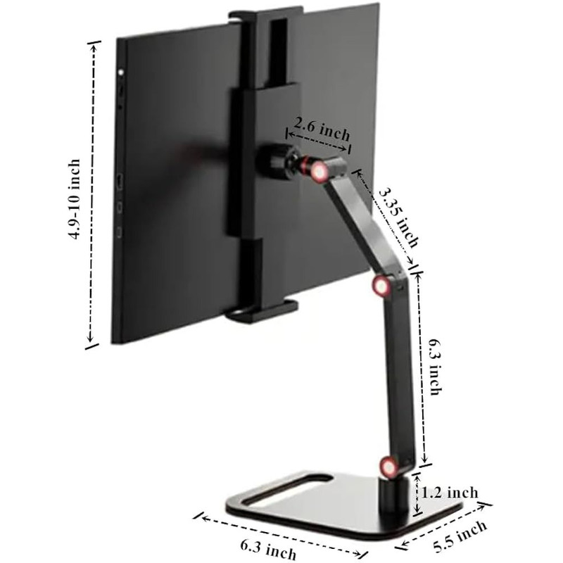Adjustable Universal Desk Holder for 12173 Displays VESA Mount Monitor Stand with Expandable Base