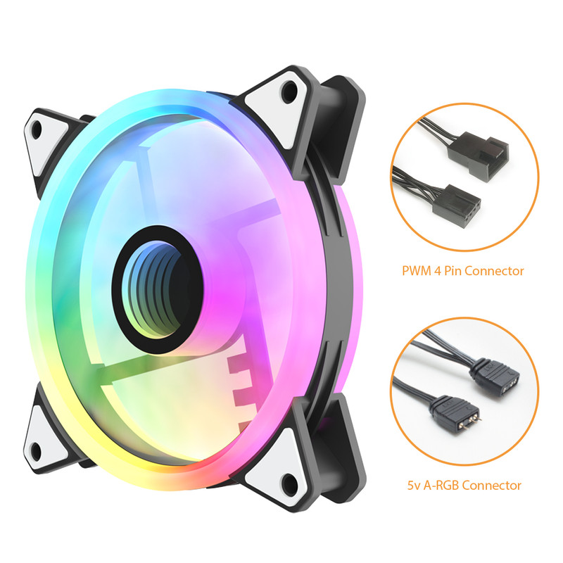 Clearance Aigo AF12 120mm RGB Case Fan Silent ARGB Cooling for PC  CPU Water Air Cooler