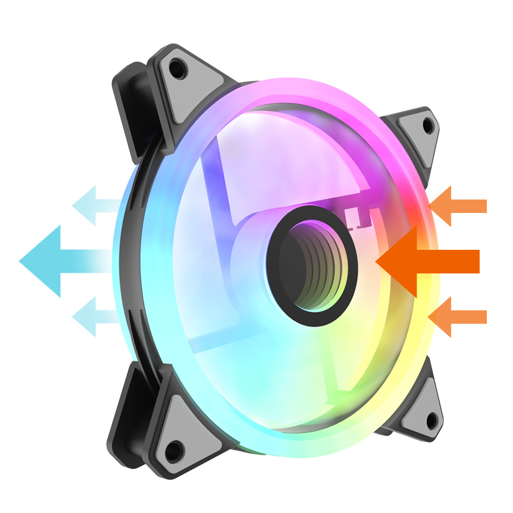 Clearance Aigo AF12 120mm RGB Case Fan Silent ARGB Cooling for PC  CPU Water Air Cooler