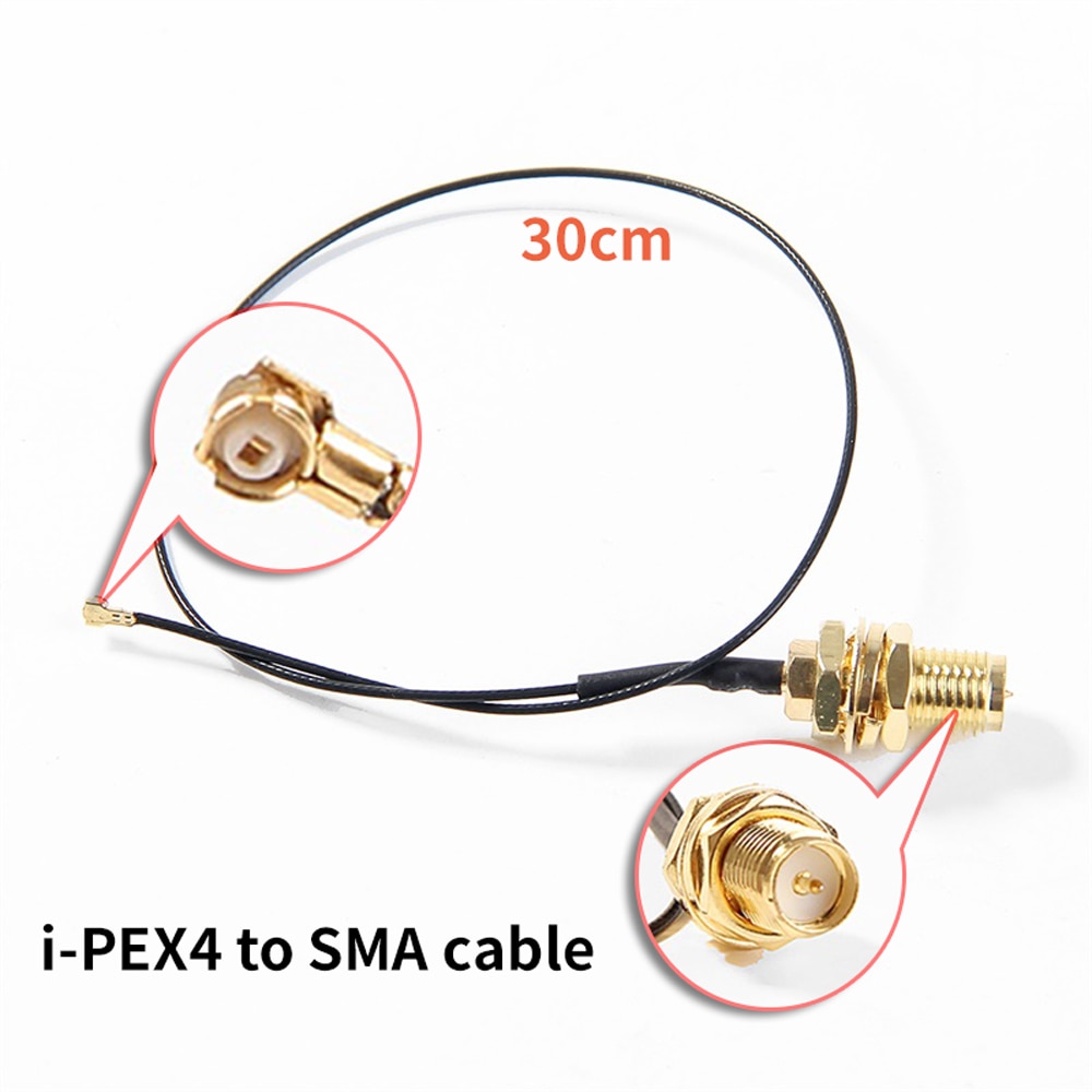 2Pcs X6Dbi Antenna Set for AX210 NGFF M2 WiFi Card Dual Band 245GHz MHF4 Extension Cable RPSMA