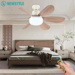 smart led ceiling fan light, e26 e27 base 20–40w with wireless remote and 3 lighting modes for living room & home