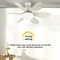 Smart LED Ceiling Fan Light E26 E27 Base 2040W with Wireless Remote and 3 Lighting Modes for Livin
