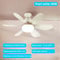 Smart LED Ceiling Fan Light E26 E27 Base 2040W with Wireless Remote and 3 Lighting Modes for Livin
