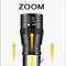 Mini Portable Zoomable Flashlight USB Rechargeable Small Torch for Outdoor Camping Fishing Emerg