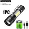Mini Portable Zoomable Flashlight USB Rechargeable Small Torch for Outdoor Camping Fishing Emerg