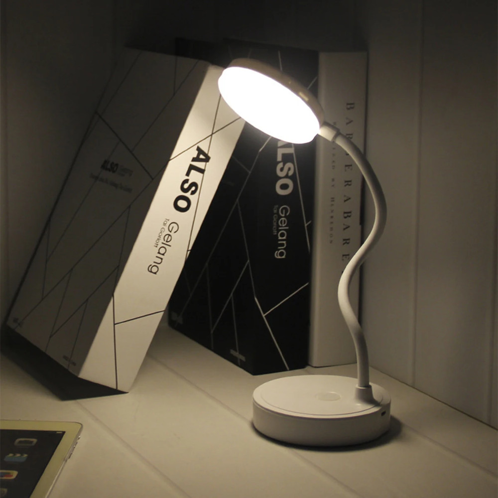 Portable LED Desk Lamp USB Plugin Table Light with 3 Color Stepless Dimming Eye Protection for B