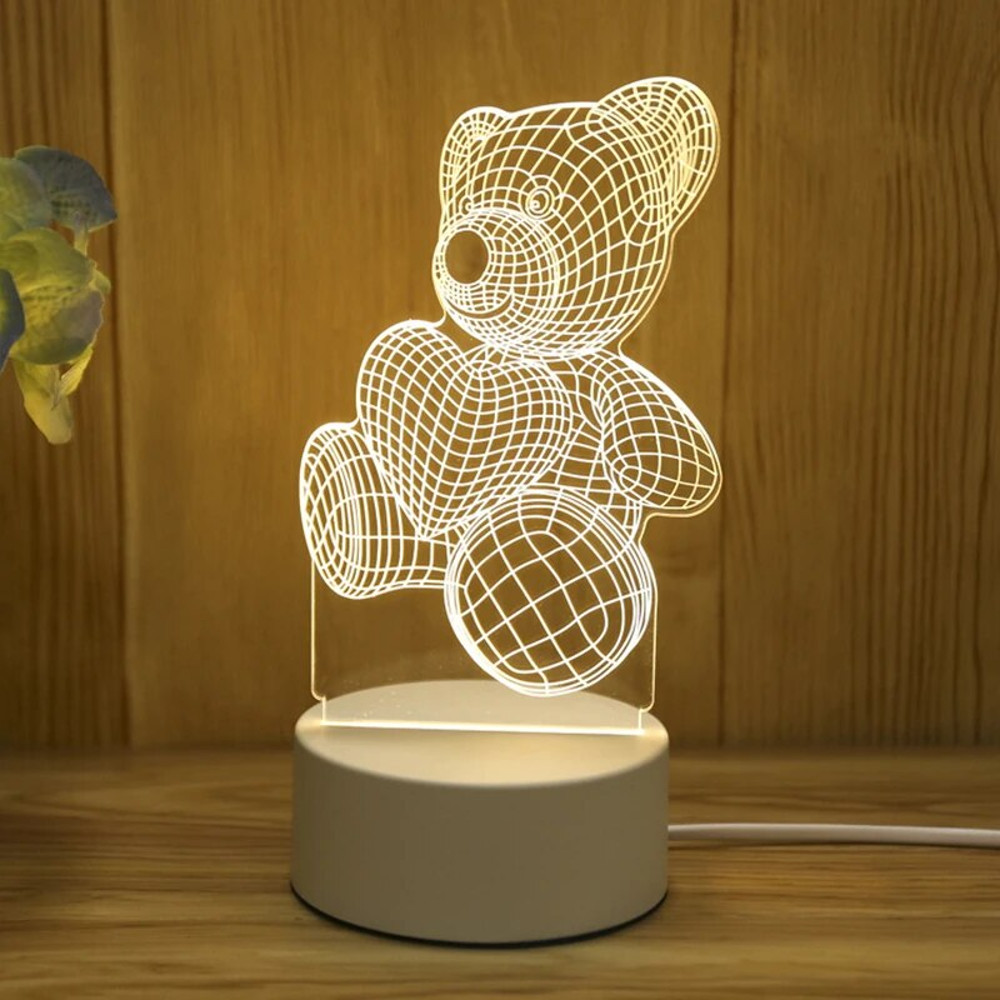 Atmosphere Lighting Small Table Lamp Cute Cartoon Bedside Night Light for Children Girls Best Fr