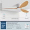 Modern 30W Ceiling Fan with Remote Control Low Floor DC Motor No Light Ideal Home Fan for Quiet C