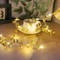 Battery Operated 20LED Golden Leaf Fairy Lights Copper Wire String Lights for Home Party Wedding