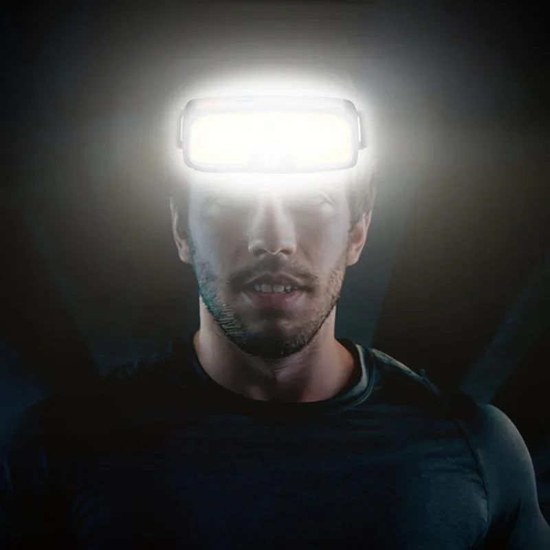 COB LED Rechargeable Headlamp Super Bright 180 Waterproof Head Light for Outdoor Running Camping