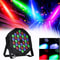 RGB DMX512 Flat Par Stage Light Sound Activated DJ Disco Party Lamp for Wedding Bar Club Holida
