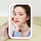 LED Touch Screen Folding Makeup Mirror USB Rechargeable 3 Light Modes Portable Cosmetic Tool