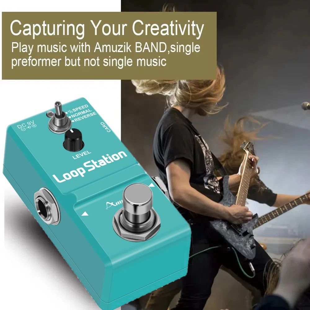 Guitar Bass Keyboard Rhythm Looper Pedal Recording Unlimited Overdubs Memory Card Support 5