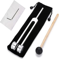 tuning fork set weighted bio-acoustic sound therapy tools for healing, stress relief & chakra balancing