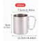 Portable Stainless Steel Camping Travel Cup With Carabiner Handle Outdoor Hiking Water Mug For Picn 5