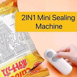 mini sealing machine usb rechargeable heat sealer for plastic food storage bags, handheld food sealer clip for snack