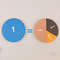 Montessori Math Fractions Set EVA Round Fraction Circles For Kids STEM Educational Toy For Early Le 2