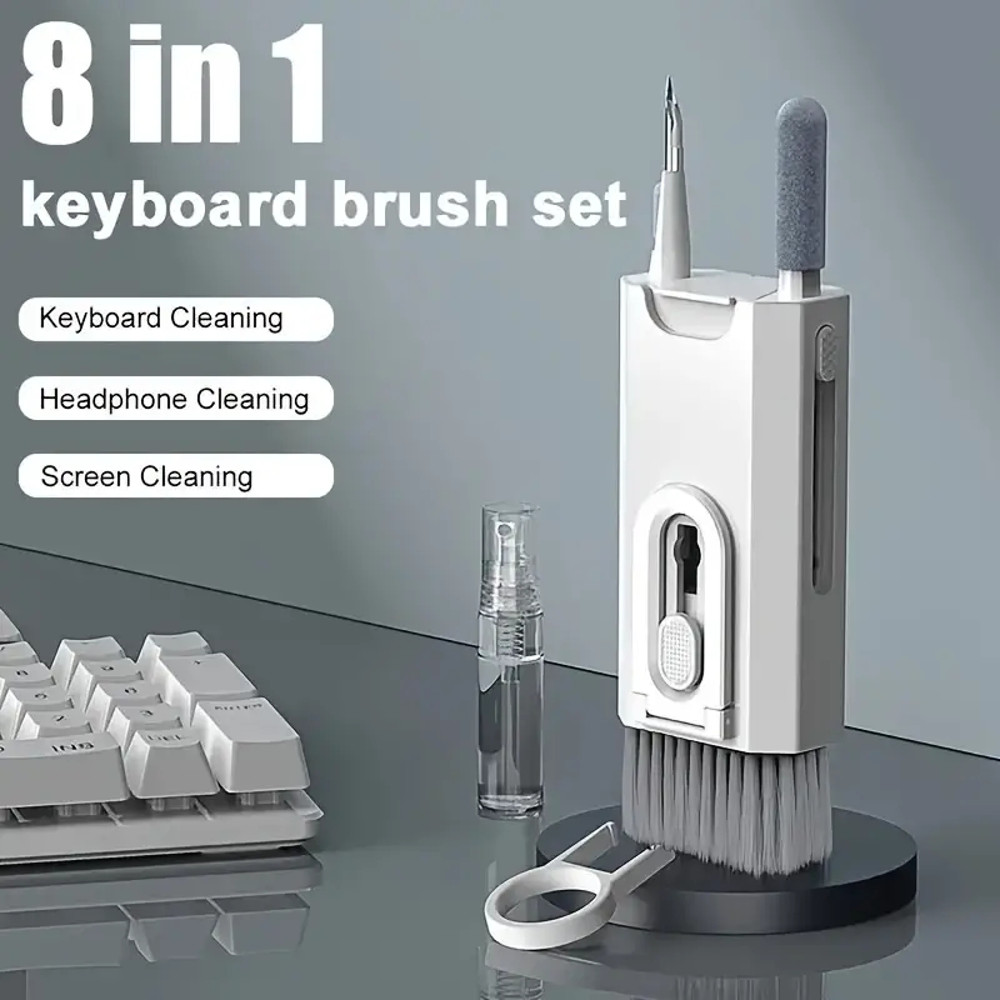 8in1 Keyboard Cleaning Kit AirPods Laptop  Phone Cleaning Tools With Retractable Brush  Flocking Sp