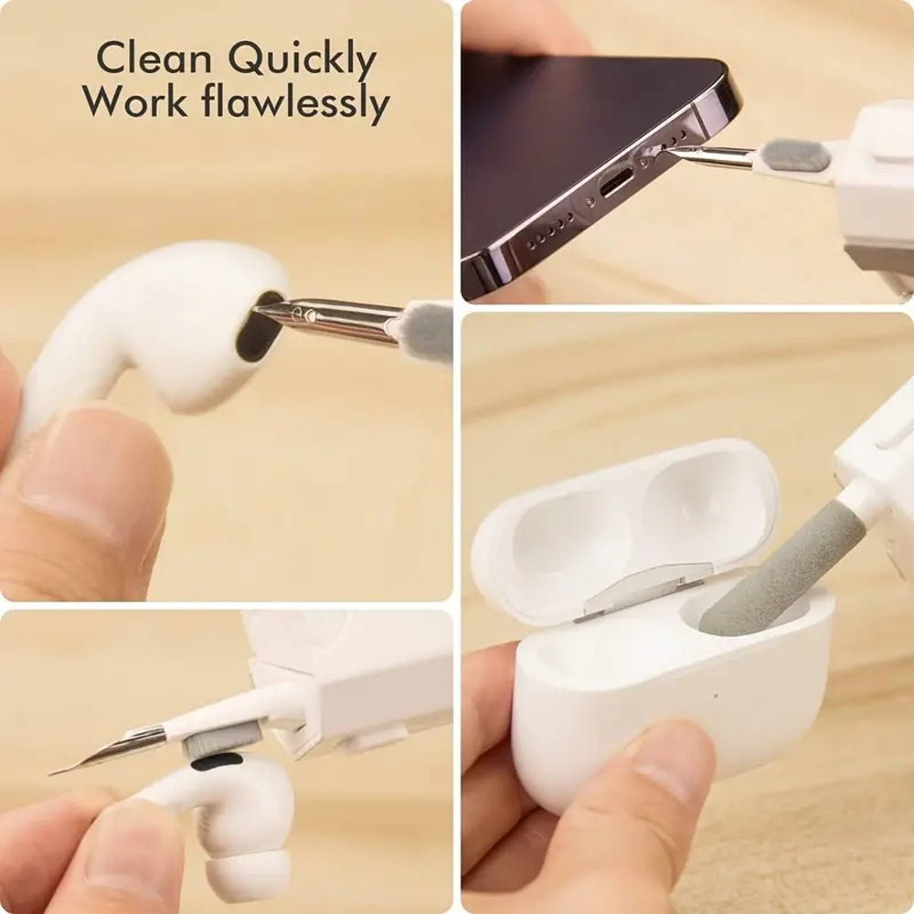 8in1 Keyboard Cleaning Kit AirPods Laptop  Phone Cleaning Tools With Retractable Brush  Flocking Sp
