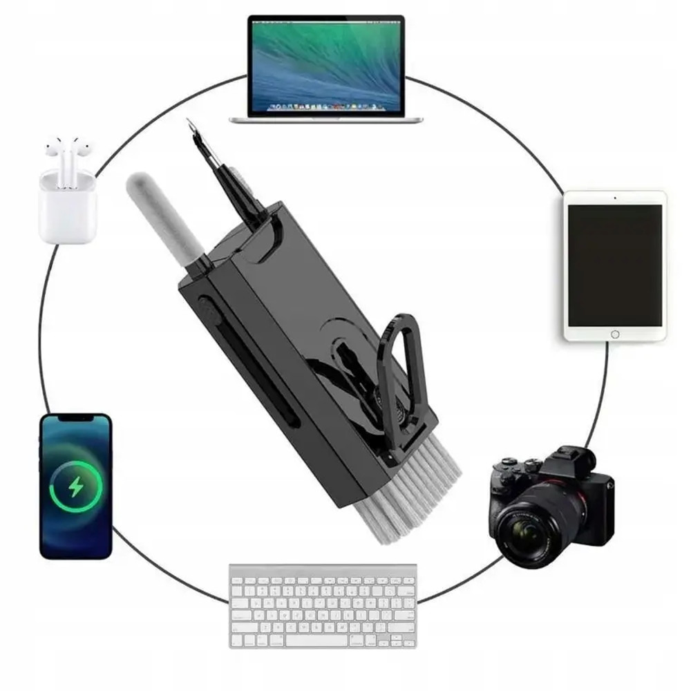 8in1 Keyboard Cleaning Kit AirPods Laptop  Phone Cleaning Tools With Retractable Brush  Flocking Sp