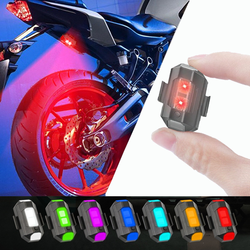 Mini USB LED AntiCollision Bike Light 7Color Drone Strobe For Aircraft Motorcycle  Night Safety 1