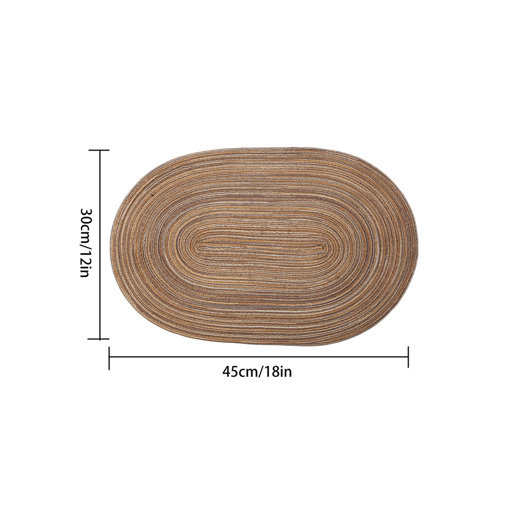 Oval Rope Cotton Placemats 4PCS NonSlip Braided Table Mats Set For Kitchen  Dining Room Decor 1