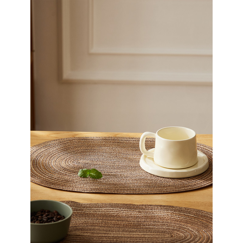 Oval Rope Cotton Placemats 4PCS NonSlip Braided Table Mats Set For Kitchen  Dining Room Decor 4